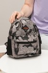 Рюкзак Tiger Baby Print+ Квіти сірі