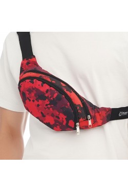 Сумка бананка Tiger Moon Print+ Вогонь червоний