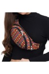 Сумка поясна Tiger Moon Print Сердечки коричневі